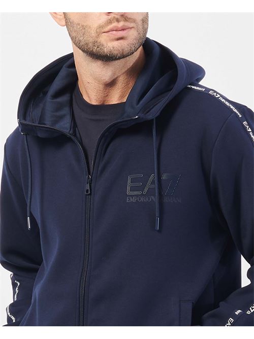 Felpa uomo EA7 con cappuccio e logo EMPORIO ARMANI EA7 | 6DPM91-PJZZZ1576